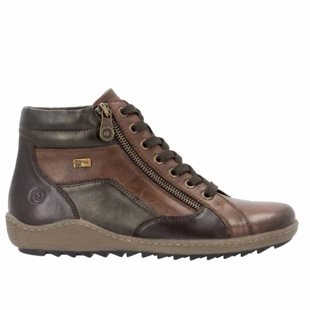 NEW REMONTE women's r1458 liv ankle boots in chestnut